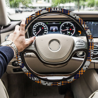 Thumbnail for Custom Dog Mom Dog Dad Photo Car Steering Wheel Cover, Pet Lover Gift JonxiFon