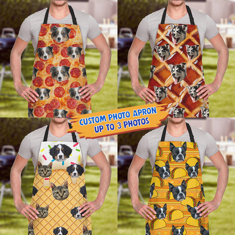 Custom Food Is Everything Photo Apron, Pet Lover Gift AI