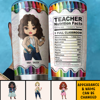 Thumbnail for Teacher Nutrion Fact Custom Tumbler, DIY Gift For Back To School Day AA