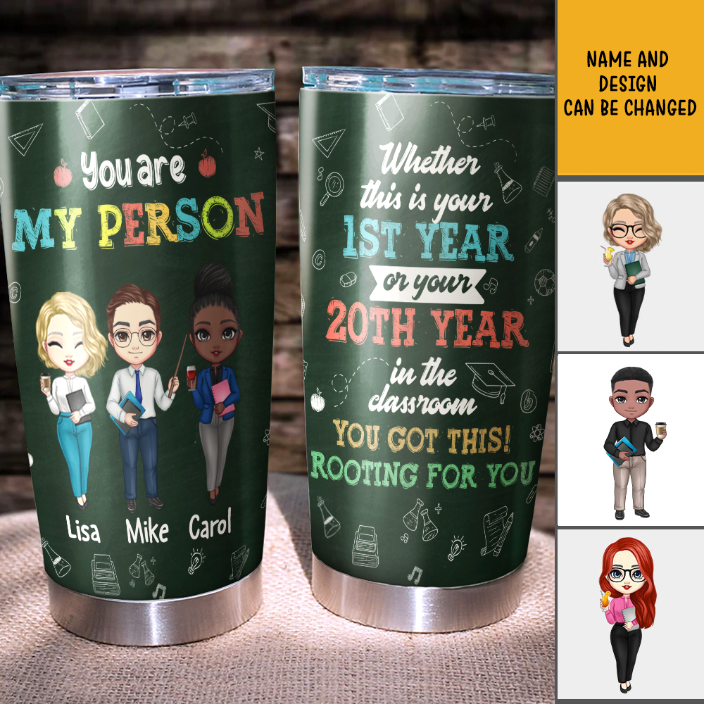 Rooting For You Teacher Tumbler, DIY Gift For Back To School Day AA