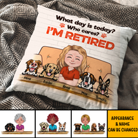 Thumbnail for What Day Is Today Retired Dog Mom Pillow, DIY Dog Gift AD