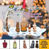 Thumbnail for Personalized Family Members Mom Dad Butterfly Acrylic Ornament, Customized Holiday Ornament AE