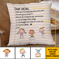 Thumbnail for Love Letter Pillow, Personalized Gift for Mom and Dad AD