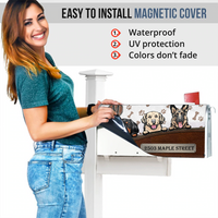 Thumbnail for Black Leather Pattern Dog Personalized Mailbox Decal- Gift for Dog Lovers AF