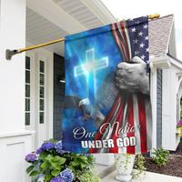 Thumbnail for One Nation Under God American Christian Cross Flag AD