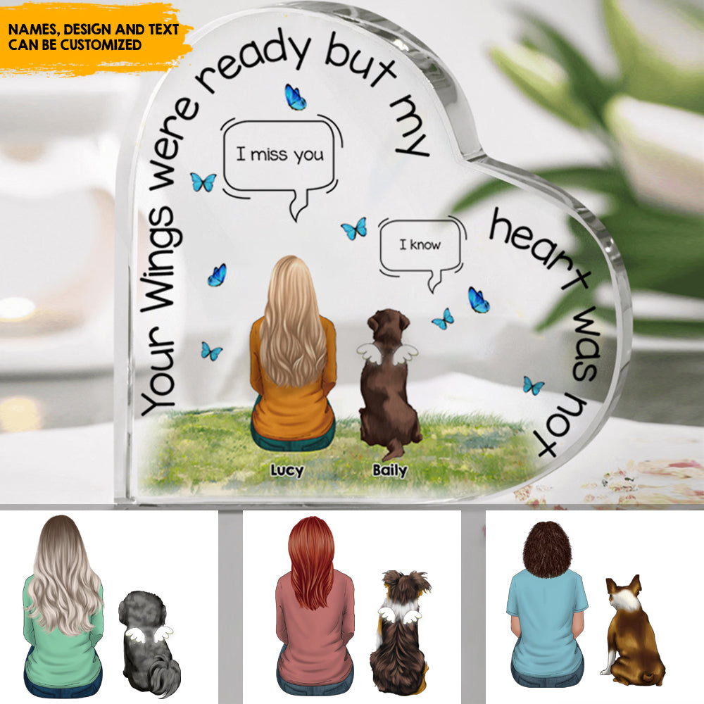 Beloved Pet Memorial - Heart Acrylic Plaque  - Heart Acrylic Plaque AA