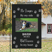 Thumbnail for Gift For Loss Of A Pet-No Longer by my side-Personalized Custom Pet Photo Memorial Garden Flag AD