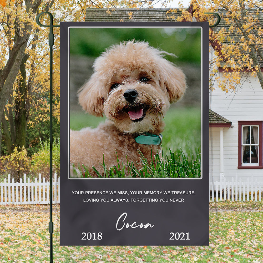 Gift For Loss Of A Pet-Loving You Always-Personalized Custom Pet Photo Memorial Garden Flag AD