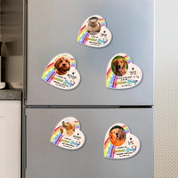 Thumbnail for Custom A Piece Of My Heart Is At The Rainbow Bridge Pet Photo Magnets, Fridge Magnet, Memorial Gift JonxiFon