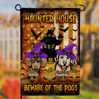 Thumbnail for Haunted House Halloween Dog American Garden Flag AD