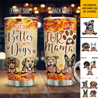 Thumbnail for Fur Mama Fall Custom Tumbler, DIY Gift For Dog Lovers AA
