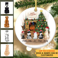 Thumbnail for Fluffy Dog&Cat Memorial - Personalized Christmas Decorative Ornament AE