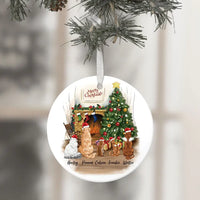 Thumbnail for Fluffy Dog&Cat Memorial - Personalized Christmas Decorative Ornament AE