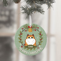 Thumbnail for Fluffy Cat - Personalized Christmas Decorative Ornament AE