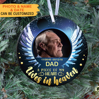 Thumbnail for A Piece Of My Heart Lives In Heaven- Personalized Ornaments, Custom Photo Gift JonxiFon