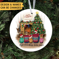 Thumbnail for Personalized family Christmas Ceramic Ornaments gifts for the whole family - UP TO 5 PEOPLE AE