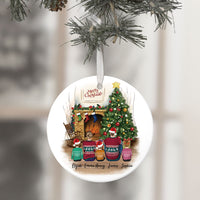 Thumbnail for Personalized family Christmas Ceramic Ornaments gifts for the whole family - UP TO 5 PEOPLE AE