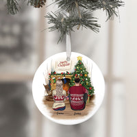 Thumbnail for Personalized family Christmas Ceramic Ornaments gifts for the whole family - UP TO 5 PEOPLE AE