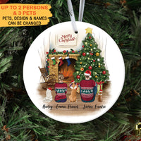 Thumbnail for Personalized Christmas Ceramic Ornament Gifts For Pet Lovers -  Dog & Cat & Couple AE