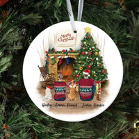 Thumbnail for Personalized Christmas Ceramic Ornament Gifts For Pet Lovers -  Dog & Cat & Couple AE