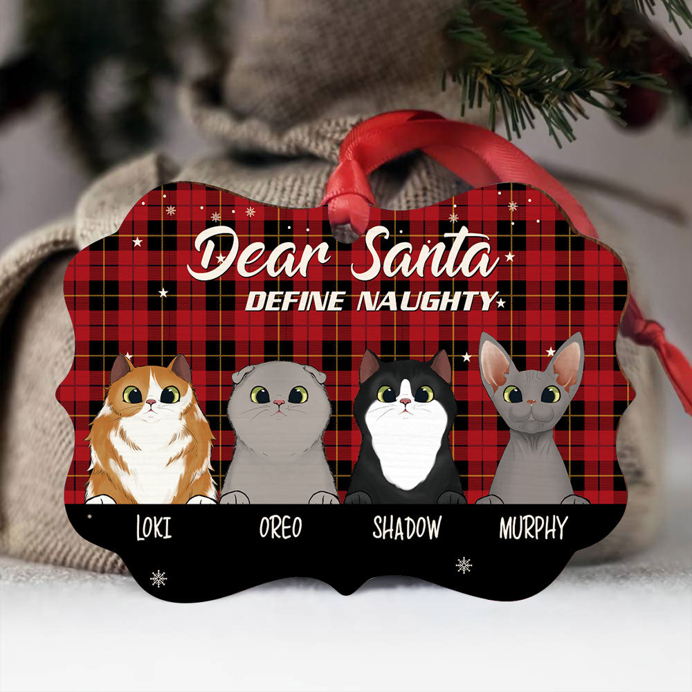 Dear Santa Defing Naughty- Personalized Shaped Ornament AE