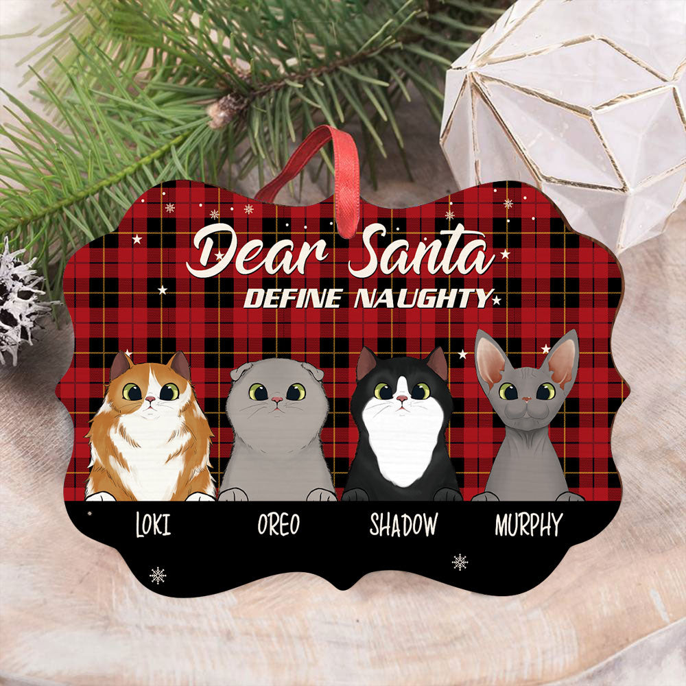 Dear Santa Defing Naughty- Personalized Shaped Ornament AE