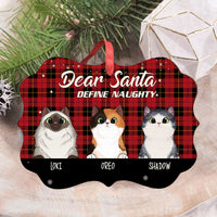 Thumbnail for Dear Santa Defing Naughty- Personalized Shaped Ornament AE