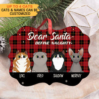 Thumbnail for Dear Santa Defing Naughty- Personalized Shaped Ornament AE
