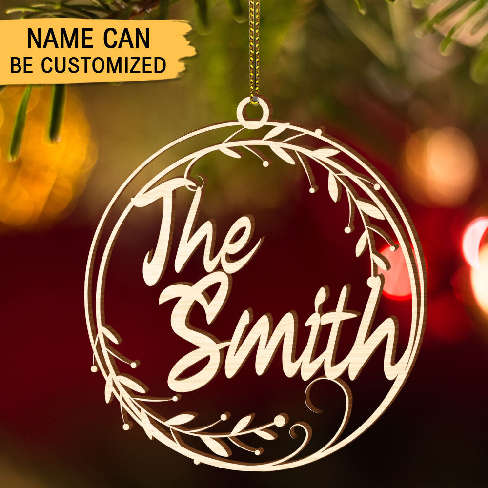 Decoration Gift For Christmas, Wedding & Anniversary - Personalized  Wooden Ornament AE