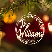 Thumbnail for Decoration Gift For Christmas, Wedding & Anniversary - Personalized  Wooden Ornament AE