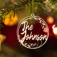 Thumbnail for Decoration Gift For Christmas, Wedding & Anniversary - Personalized  Wooden Ornament AE