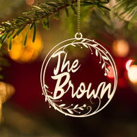 Thumbnail for Decoration Gift For Christmas, Wedding & Anniversary - Personalized  Wooden Ornament AE