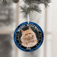 Thumbnail for Merry Woofmas - Christmas Cookie Crew - Upload Pet Photo - Personalized Round Ornament AE