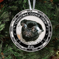 Thumbnail for Merry Woofmas - Christmas Cookie Crew - Upload Pet Photo - Personalized Round Ornament AE