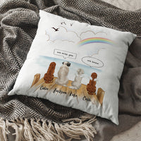 Thumbnail for I Miss You Conversation Throw Pillow - Fluffy Dog & Cat Memorial Gifts AD