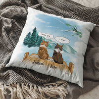 Thumbnail for I Miss You Conversation Throw Pillow - Fluffy Dog & Cat Memorial Gifts AD