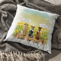 Thumbnail for I Miss You Conversation Throw Pillow - Fluffy Dog & Cat Memorial Gifts AD