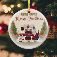 Thumbnail for Besties Forever Merry Christmas 2022 Personalized Holiday Ornament AE