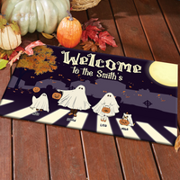 Thumbnail for Personalized Welcome To Family Halloween Ghoul Doormat AB