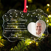 Thumbnail for Upload Photo Loss Of Someone Family Member Memorial Christmas Acrylic Ornament, Customized Holiday Ornament AE