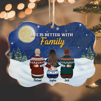 Thumbnail for Life Is Better With Brothers & Sisters Benelux Shaped Wood Christmas Ornament AE