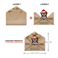 Thumbnail for Letter To Santa I Tried To Be Good But I Take After My Mom 2 Layered Wood Christmas Ornament, Dog Lover Gifts AE