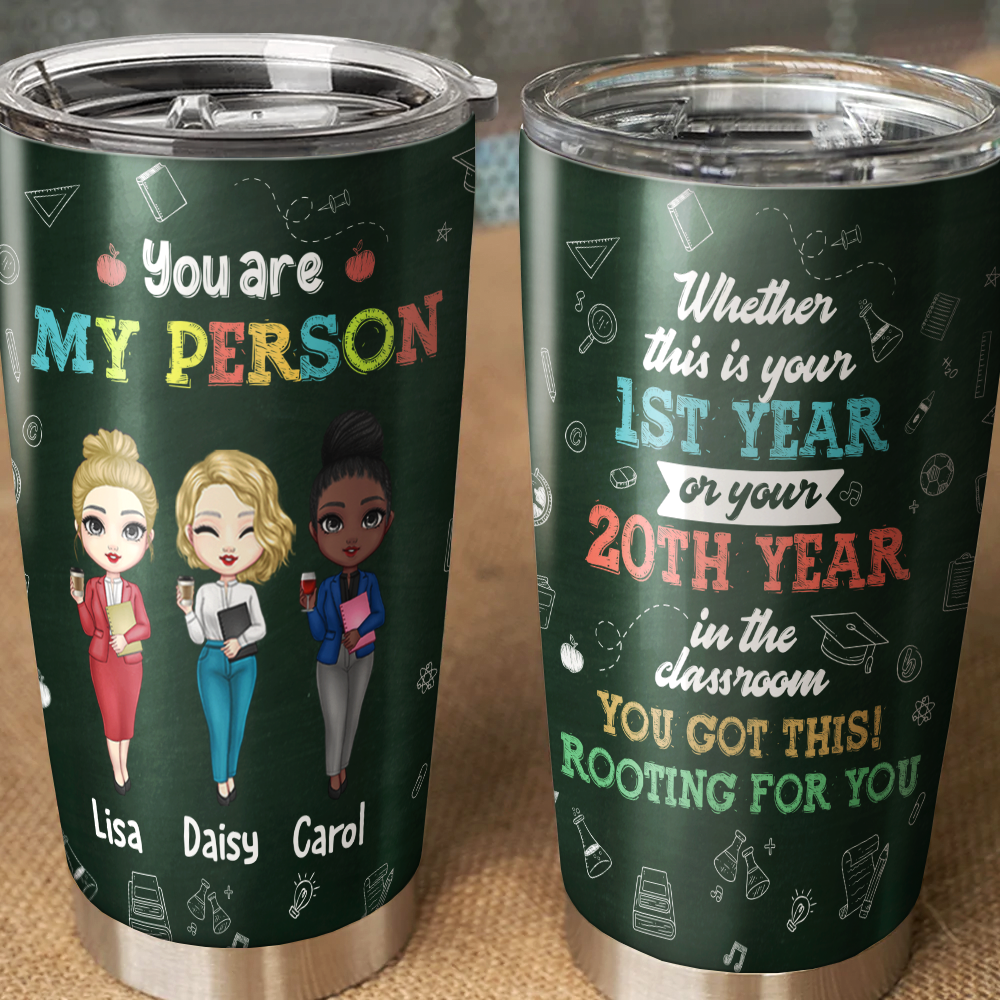 Rooting For You Teacher Tumbler, DIY Gift For Back To School Day AA