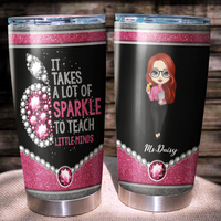 Thumbnail for Sparkle To Teach Little Minds Teacher Tumbler, Back To School Gift AA