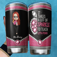 Thumbnail for Sparkle To Teach Little Minds Teacher Tumbler, Back To School Gift AA