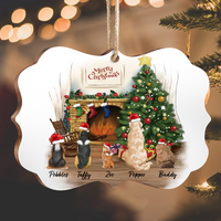 Thumbnail for Personalized Fluffy Dog & Cat Christmas Decorative Ornament, Gift For Pet Lovers AE
