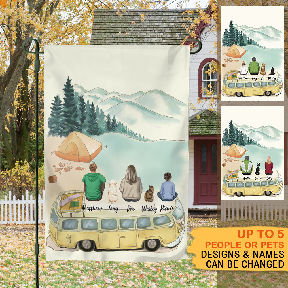 Personalized Family Flag Gifts For The Whole Family - Camping AD