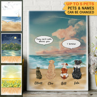 Thumbnail for They Still Talk About You Conversation - Canvas Print, Fluffy Dog & Cat Memorial Gifts AK
