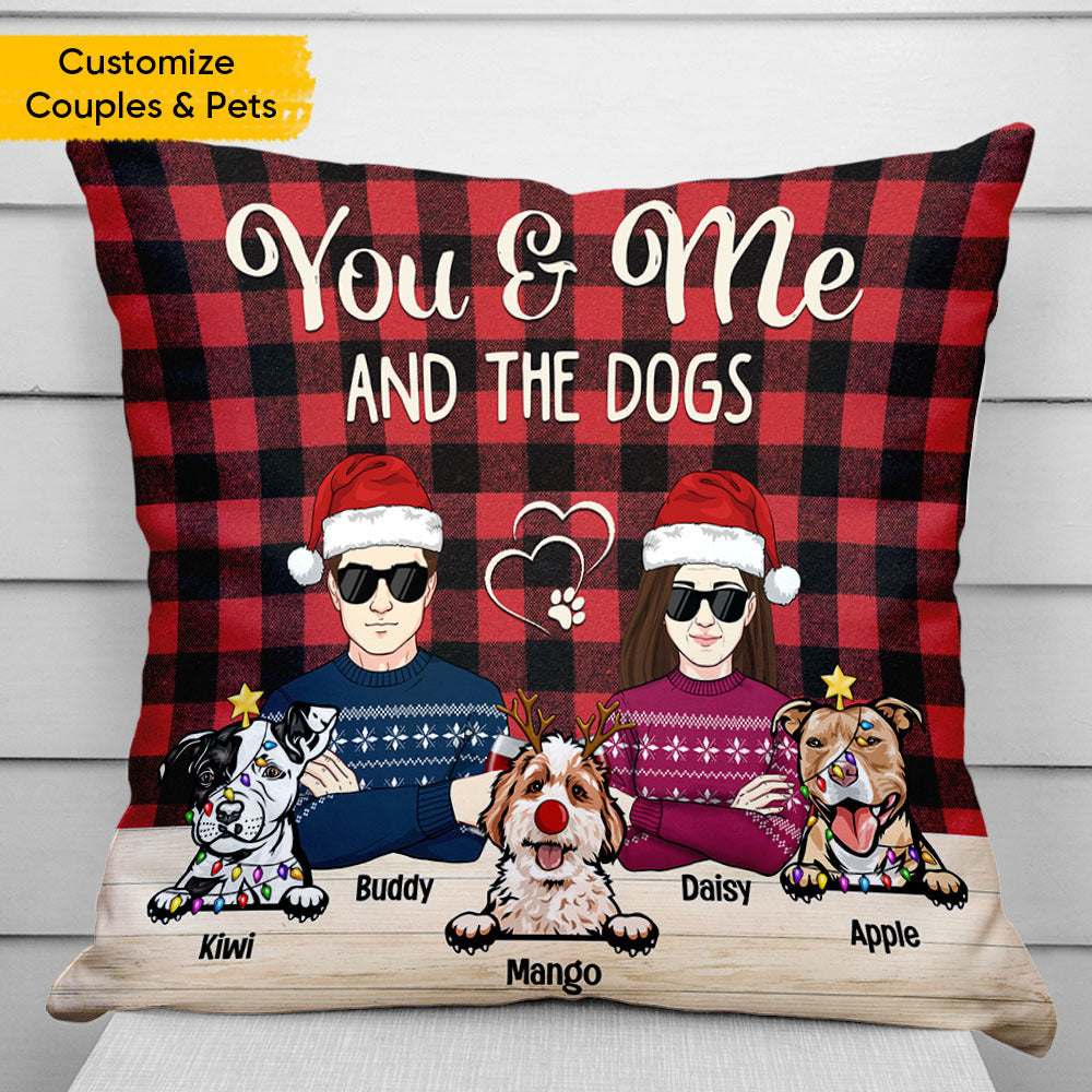 Custom You & Me And The Fur Babies Dog Cat Pillow, Christmas Gift AD