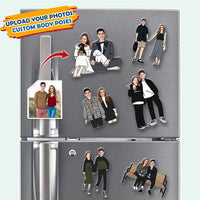 Thumbnail for Personalized Couple Chibi Face Cutout Photo Magnets, Couple Gifts JonxiFon